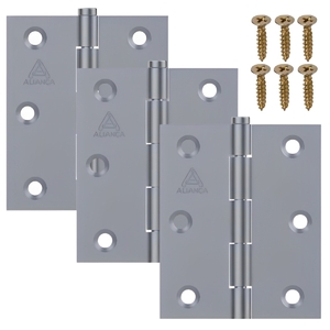 Foto de Dobradiça Para Porta Portão Madeira Aço Zincado 3.1/2" | Alia